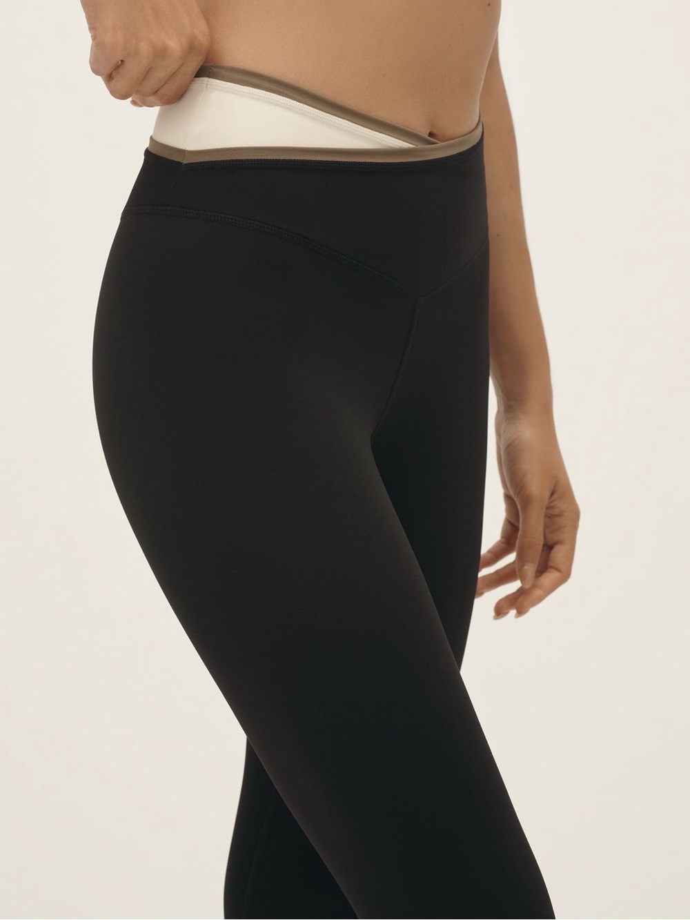 PE Nation Status Full-Length Leggings Black/Walnut - XS